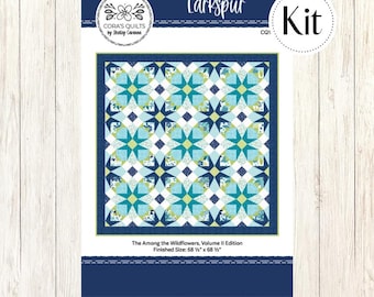 Larkspur Quilt Kit Featuring Among the Wildflowers II by Shelley Cavanna (CCK 100198)
