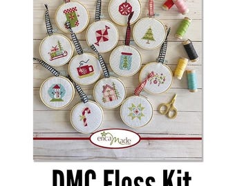 DMC Floss Kits for by Erica Made Cross Stitch Patterns