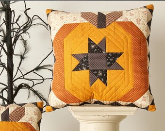 2 Pieced Pumpkin Pillows Pattern from Buttermilk Basin* Halloween Pumpkin Pillow*Fall Pillow*Pumpkin Pillow*Fall Project*Halloween Project*