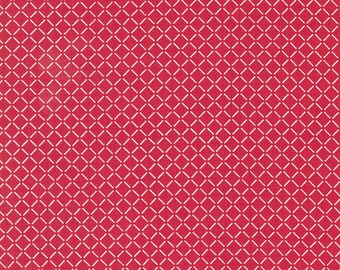 Moda Lighthearted Summer Cream Red (55295 12) 1/2 Yard Increments