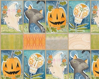 Free Spirit Spirit of Halloween Hallowed Joy Panel (PWCD002.XPANEL) 1/3 yard Increments