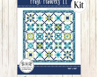 Frost Flowers II Quilt Kit Featuring Among the Wildflowers II by Shelley Cavanna (CCK 100200)