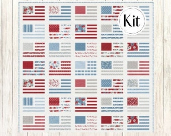 Miss Americana Quilt Kit Featuring Old Glory by Lella Boutique (CCK 100127)