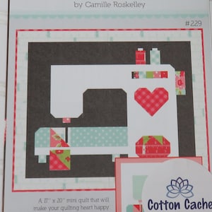 Stitched with Love Mini Quilt Pattern* Sewing Machine Mini Quilt* Sewing Machine Quilt* Sewing Machine* Mini Quilt Pattern* Mini Quilt*