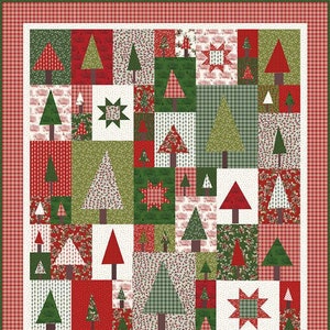 Pine Hollow Patchwork Forest Quilt Pattern*Christmas Tree Quilt*Scrappy Christmas Quilt*Patchwork Forest Quilt*Holiday Quilt*Scrappy Tree*