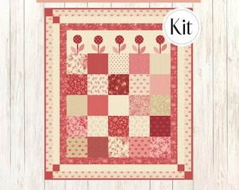 Posy Time Quilt Kit featuring Petals & Polkadots by Bunny Hill Designs for Moda (CCK 100218)