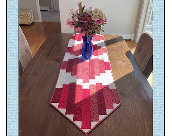 Love on the Run-ner Table Runner Pattern by Quilted Garden Designs