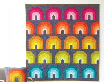 Polychromatic Quilt Pattern*Rainbow Quilt Pattern*Rainbow Pattern*Polychromatic Pattern*Ombre Rainbow Quilt*Rainbow Pillow Pattern*Pillow*