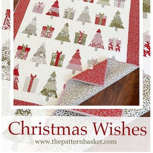 The Pattern Basket Christmas Wishes Quilt Pattern*Christmas Quilt*Christmas Tree Quilt*Christmas Quilt*Christmas Tree Pattern*Christmas Wish