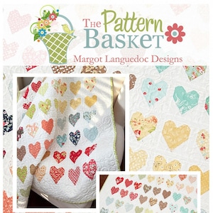 Sweethearts Quilt Pattern by The Pattern Basket*Sweethearts Quilt*Heart Quilt*Hearts Quilt*Heart Quilt Pattern*Valentine Quilt*