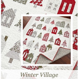 The Pattern Basket Winter Village Quilt Pattern*Winter House Quilt Pattern*House Quilt*Christmas Village Pattern*Christmas Village Quilt*