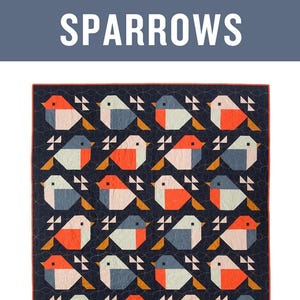 Sparrows Quilt Pattern from Pen & Paper Patterns*Sparrow Quilt Pattern*Sparrow Quilt*Sparrows*Pen and Paper Sparrows*Quilted Sparrows*