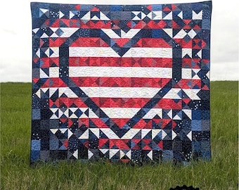Mini Exploding Heart Quilt Pattern by Slice of Pi Quilting