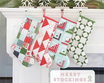 Merry Stockings 2 Pattern by Thimble Blossoms*Stocking Pattern*Christmas Stockings*Bonnie & Camille Stockings*Merry Little Christmas*Socks*