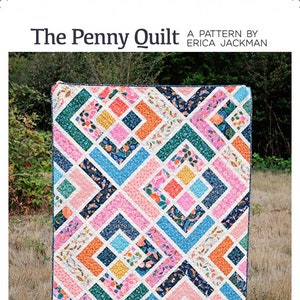 The Penny Quilt Pattern by Kitchen Table Quilting*Penny Quilt Pattern*Penny Quilt*Geometric Quilt*Baby Quilt Pattern*Fat Quarter Quilt*New*