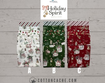 Riley Blake Designs Holiday Spirit Fat Quarter Bundles by Lisa Audit (CC17460) Pre-cuts