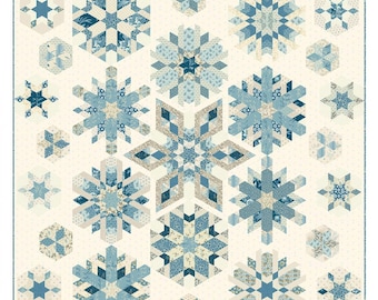 Blizzard Quilt Pattern by Laundry Basket Quilts*Snowflake Quilts*Snowflake Quilt*Winter Quilt Pattern*Snow Flake Pattern*Snow Quilt*
