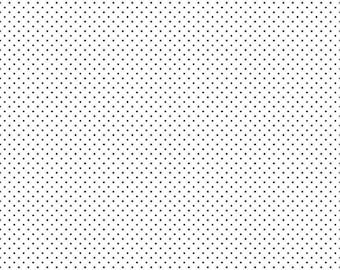 Riley Blake Designs Black Swiss Dot on White (C660-110 BLACK) 1/2 Yard Increments