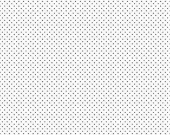 Riley Blake Designs Black Swiss Dot on White (C660-110 BLACK) 1/2 Yard Increments