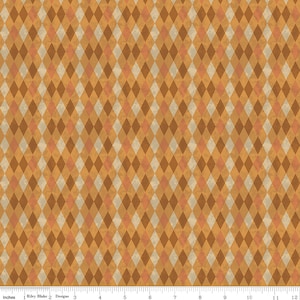 Riley Blake Designs Halloween Whimsy Diamonds Orange (CD11828-ORANGE) 1/2-Yard Increments*Halloween Fabric*Halloween Blender*Background*