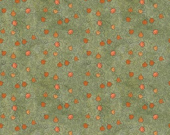 Riley Blake Designs Spooky Pumpkins Green by Teresa Kogut (C17575-GREEN) 1/2-YD increments