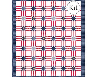 Stars and Stripes 2 Quilt Kit Featuring One Fine Day