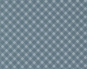 Moda Snowman Gatherings IV Window Pane Frozen (49254 12) 1/2-YD Increments*Snowman Gatherings*Winter Blue Fabric*Winter Plaid*Blue Gingham*