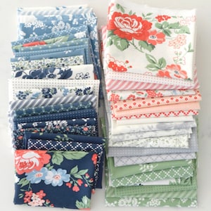 MODA Dwell Fat Quarter Bundle (CC55260) Dwell Precuts*Dwell FQ Bundle*Summer Bundle*Blue Floral Bundle*Camille Roskelley*Fat Quarters*Dwell