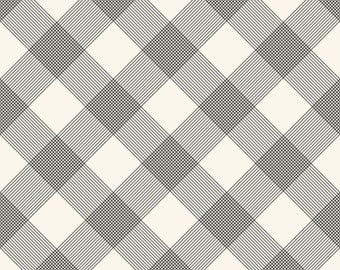 Riley Blake Designs Fleur Noire Line Plaid Cream (C12527-CREAM) 1/2 YD Increments