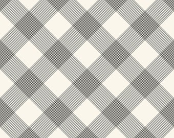 Riley Blake Designs Fleur Noire Line Plaid Cream (C12527-CREAM) 1/2 YD Increments