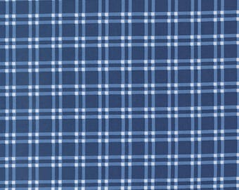 Moda Blueprint Plaid Navy (55332 16) by Camille Roskelley 1/2-YD Increments