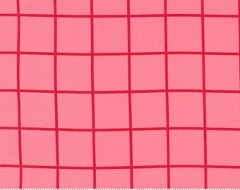 Moda One Fine Day Windowpane Pink (55235 14) 1/2 Yard Increments