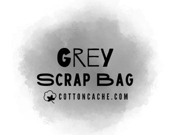 Grey Fabric Scrap Bag