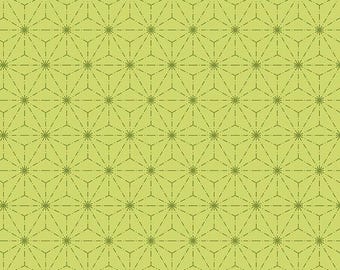 Benartex Secret Blossom Hollow Stitches Moss (13617-40) 1/2-YD Increments*Shelley Cavanna Fabric*Flower Farm Sampler*Floral*Bright Floral*