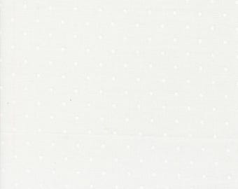 Moda Magic Dot Cotton Cloud (5230 39) 1/2 Yard Increments*Tonal White Dot*Small Dot Fabric*Pin Dots*Magic Dot*Lella Boutique*Dots*White*