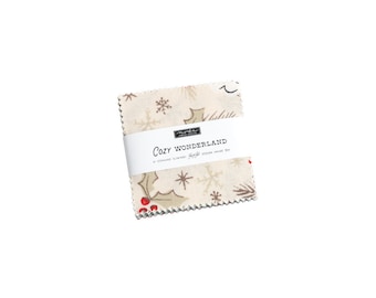 Moda Cozy Wonderland Mini Charm Pack (45590MC) Holiday Precuts*Santa Claus Fabric*Christmas Fabric*Santa Print*Holiday Print*