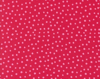 Moda Flower Patches Dotty Dots Ruby (21829 11) 1/2-YD Increments*Amarilys Henderson*Floral Fabric*Butterfly Fabric*Bright Flowers*