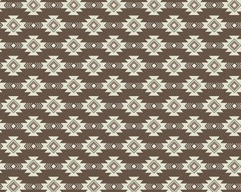 Riley Blake Designs Let's Get Lost in the Woods Geometric Brown (C15122-BROWN) 1/2-YD Increments*Cabin Print*Aztec Print*Southwestern*