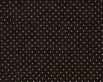 Moda Essential Dots Jet Black (8654 41) 1/2 Yard Increments