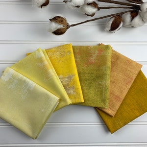 Moda Yellow/Gold Grunge Bundle CC1026*Moda Grunge*Assorted Yellow FQ Bundle*Stash Builder*Grunge Yellow*Curated Yellow Bundle*FQ*