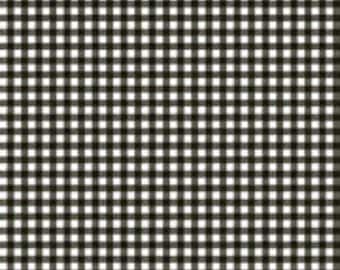 Riley Blake Designs Pumpkin Patch Gingham Black (C14574-BLACK) 1/2-YD Increments*Gingham Fabric*Check Fabric*Black Gingham Print*