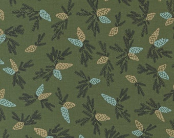 MODA Good News Great Joy Pinecone Bough Pine (45563 19) 1/2-YD Increments