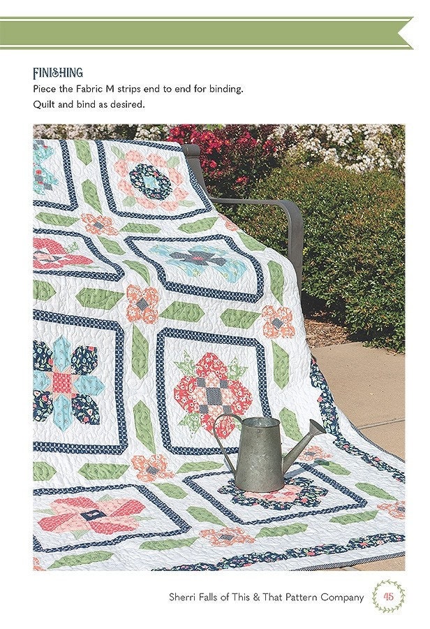 Garden Sampler Block of the Month Quilt Book by Sherri Falls of This ...