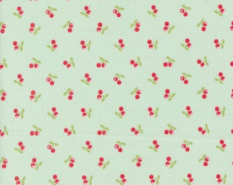 Moda Cali Co Cherries Breeze (29194 20) 1/2-YD Increments*Corey Yoder*Cali Co Fabric*Novelty*Cali Co Floral*Cherry Fabric*Cherries
