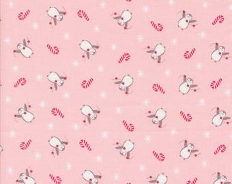 Moda A Very Sweet Christmas Penguin Party Pink (3062 16) 1/2-YD Increments