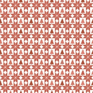 Riley Blake Designs Magical Winterland Patchwork Barn Red (C14946-BARNRED) 1/2-YD Increments*Christmas Patchwork Fabric*Holiday Patchwork*