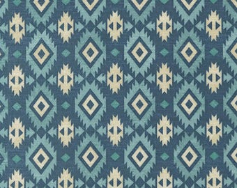 Moda Saddle Ranch Sawtooth Blue Jeans (33793 18) 1/2-YD Increments*Cowboy Fabric*Cowboy Boot Fabric*Novelty Cowboy*Southwestern Print*