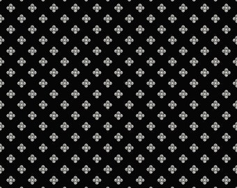 Riley Blake Designs Fleur Noire Fancy Diamonds Black (C12523-BLACK) 1/2 YD Increments