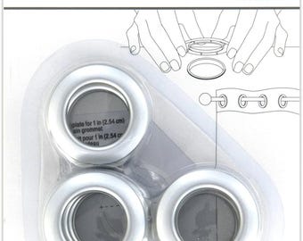 Dritz 1" Grommets 8-Count (Black or Silver)