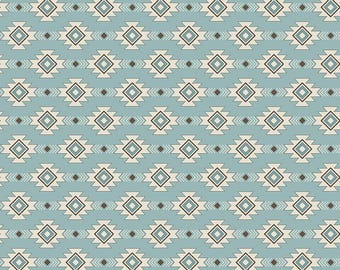 Riley Blake Designs Let's Get Lost in the Woods Geometric Vintage Blue (C15122-VINTAGEBLUE) 1/2-YD Increments*Cabin*Aztec*Southwestern